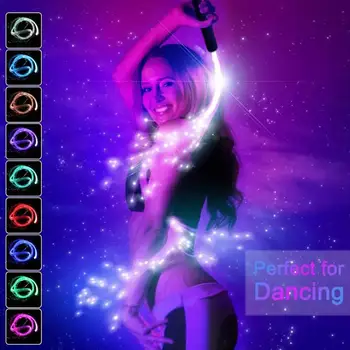 360 ° Поворотный Супер Яркий Светящийся Рейв-Игрушка EDM Pixel Flow Кружевной Танцевальный Фестиваль Вечерние Дискотечные Танцевальные Хлысты LED Волоконно-Оптический Хлыст