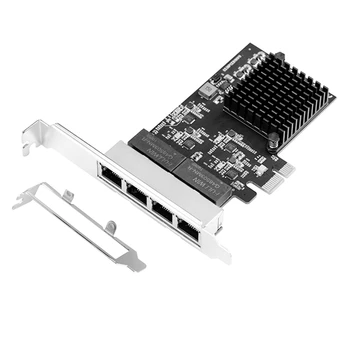 Плата контроллера Pcie с 4 портами Gigabit Ethernet 1X 1000 Мбит/с, чипы NIC RTL8111H с низкопрофильным кронштейном для рабочего стола