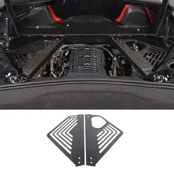 Накладка Защитной Крышки Боковой панели Моторного Отсека Автомобиля Из Настоящего Углеродного Волокна Для Chevrolet Corvette C8 Stingray Z51 Z06 2020-2023