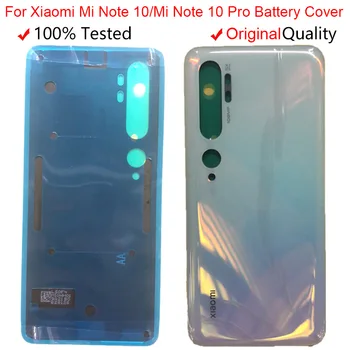 Оригинал для Xiaomi Mi Note 10 Pro Крышка батарейного отсека Задняя стеклянная дверца корпуса для Xiaomi Mi Note 10 Mi CC9 Pro Задняя крышка батарейного отсека