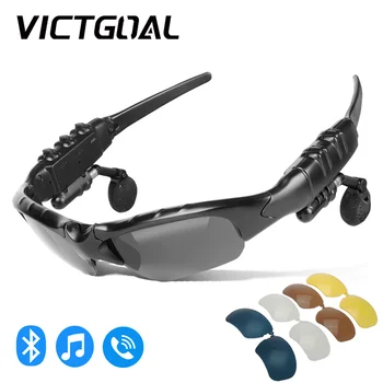 Bluetooth Поляризованные Велосипедные очки для мужчин, мотоцикл, горный велосипед, Солнцезащитные очки, Велосипедные наушники, Очки для спортивной рыбалки, бега