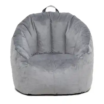 Кресло-сумка, плюшевое, для детей и подростков, 2,5 фута, серое кресло для отдыха