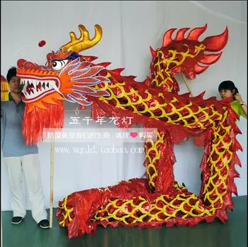 Китайский народный танец дракона длиной 1800 см, стандартный размер 90*50*120 см, традиционное исполнение в 4 цветах