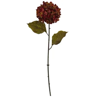 Почти натуральная 22 ”Осенняя гортензия Искусственный цветок (набор из 6) Аксессуары для украшения обеденного стола