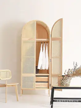 Мебель для спальни из ясеня, Плетеный шкаф из ротанга, Простая современная мода, Высококлассное Проживание в семье в Скандинавском стиле