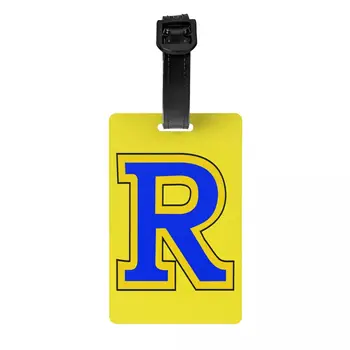 Багажная бирка с буквенным принтом Riverdale R, Пользовательские багажные бирки, Идентификационная карта с именем для защиты конфиденциальности