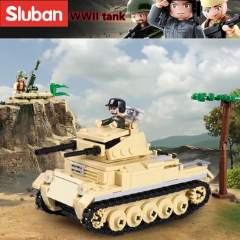 Sluban Building Block Toys WW2 Army Panzer II танк 356 шт., кирпичи B0691, военное строительство, совместимость с ведущими брендами