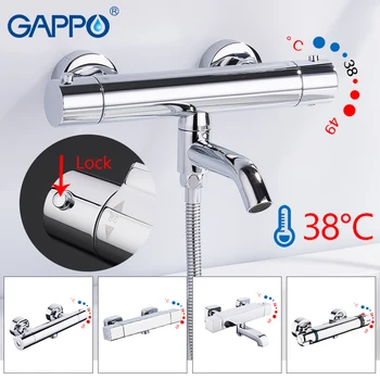 GAPPO Смеситель для ванны термостатический смеситель для ванной комнаты Смесители для ванны Водопадные краны набор для душа душевые системы Y03