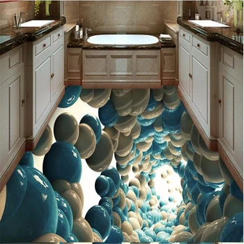 beibehang Пользовательская комната с прикрепленным полом Lotte ванная комната 3D абстрактные фэнтезийные обои обои 3D пол настенный пол высокой четкости w