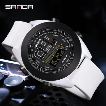 SANDA Новые одноядерные электронные часы с многофункциональной силиконовой лентой, мужские и женские водонепроницаемые наручные часы для занятий спортом на открытом воздухе 9025