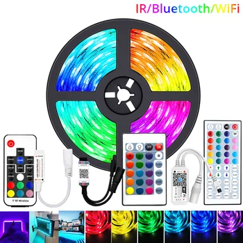 MiniI Bluetooth-совместимый WIFI контроллер DC 12V RGB 5050 2835 светодиодные ленты, Гибкая лента, Диодная неоновая подсветка