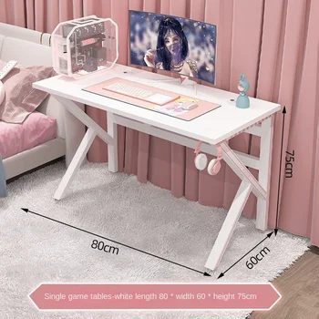 Новый Розовый стол для девочек, милый игровой стол, прочный офисный стол, семейный Модный игровой компьютер, офисный стол, белый для женщин, стол для комнаты