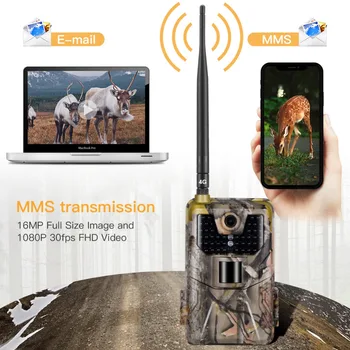 4G FTP MMS SMS Электронная почта 20MPTrail Камера Сотовая Связь Камеры для охоты на диких животных HC900LTE 1080P Мобильное беспроводное наблюдение за дикой природой