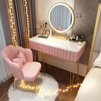 Туалетный столик в спальне Современный минималистичный Мраморный Принцесса Маленькая Квартира Макияж Мебель для дома HY
