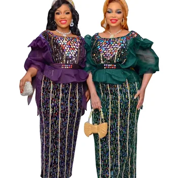 2023 Африканские платья для женщин, Роскошные Бархатные платья для свадебной вечеринки, Женское Африканское вечернее платье, Африканская одежда в стиле Дашики, Женская