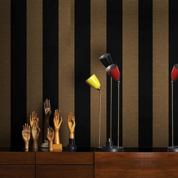 Черно-коричневые Обои в вертикальную полоску Современный минимализм 3d В трехмерную Полоску Спальня Гостиная Papel De Parede