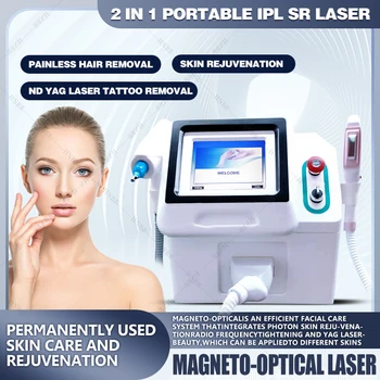 2в1 Лазерная безболезненная Пикосекундная машина для удаления татуировок IPL OPT для удаления волос