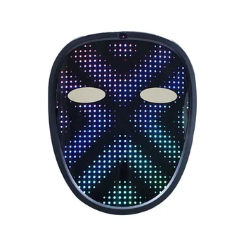 Светодиодная маска для ребенка, воспринимающая жесты, маска-трансформер, светящаяся маска для лица на Хэллоуин, день рождения и маскарад