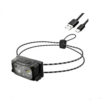 Фонарь Nitecore NU25 UL, 400-Люменный Ультралегкий Налобный фонарь, Двухлучевой USB-C Перезаряжаемый Прожектор, Встроенный аккумулятор
