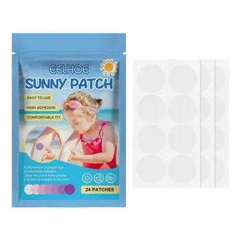 24 Шт УФ-наклеек для повторного нанесения солнцезащитного крема DIY Diamond Автоматические солнцезащитные наклейки Солнцезащитные УФ-пластыри для тела, детей, игрушек взрослых