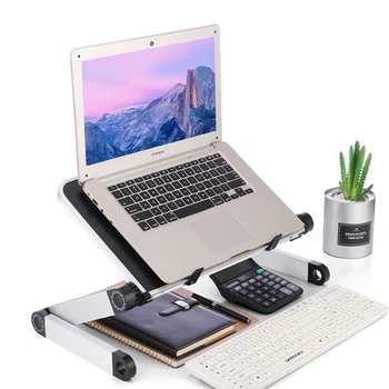 Прикроватный столик для ноутбука, подставка для ноутбука, Офисный Письменный стол, Плоский кронштейн для регулировки подъема, Охлаждающая подставка, Высокий кронштейн
