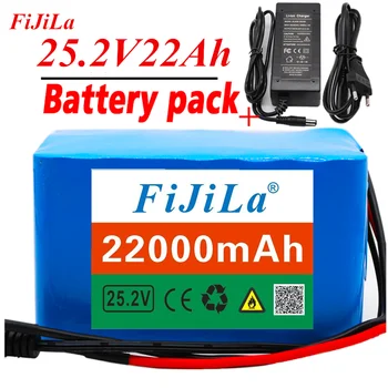 Batterie Lithium-ion 6s4p 24V 22ah 18650, 25.2v 22000mAh Pour Vélo électrique, Avec Chargeur Inclus