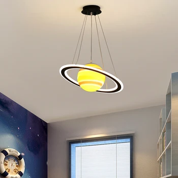 Люстра светодиодная художественная подвесная лампа для освещения Детской спальни, декоративный обеденный потолок, искусство придания блеска внутреннему потолку
