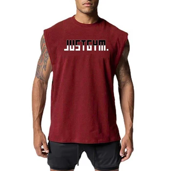 Негабаритная одежда для фитнеса, Сетчатая майка для тренажерного зала, Мужская рубашка для бодибилдинга, футболка с открытой стороной, без рукавов, тренировочный жилет-стрингер