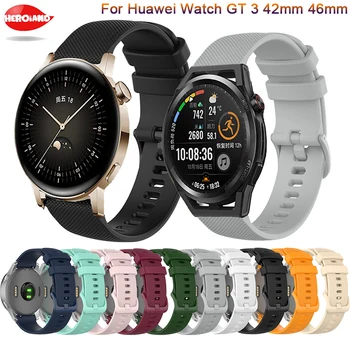 Новый Ремешок Для Часов Huawei Watch GT3 GT 3 42 мм 46 мм Ремешок Для Huawei Watch GT 3 Pro GT2 GT3 Pro Браслет Мягкий Силиконовый Ремень