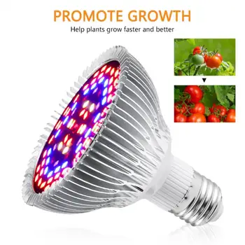 Гидропонный Светильник Для Выращивания E27 Led Grow Bulb MR16 Полный Спектр AC85-265V УФ-Лампа Для Растений E27 Рассада Цветов