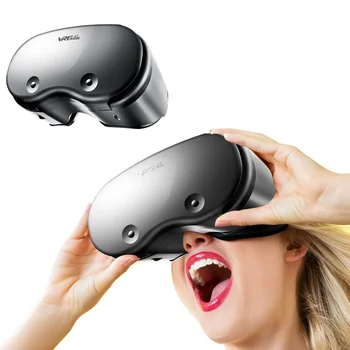Виртуальная реальность 3D VR Гарнитура, Умные Очки, Шлем Для смартфонов, сотовых телефонов, мобильных 5-7 Дюйм(ов) Линз, Бинокль, Бесплатная доставка