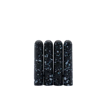 Кончики шнурков Coolstring 2,3 см * 5 мм Черного Цвета Со светло-голубыми точечками-распылителями Легко устанавливаются На концы модных шнурков для кроссовок