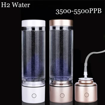 Генератор водородной воды емкостью до 5500 ppb SPE/PEM Электролитический Ионизатор Mini H2 Газовый Вентилятор Перезаряжаемая Нано Чашка Антивозрастная