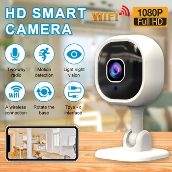 Камера домашней безопасности A3 HD, беспроводная WiFi, ночное видение, вращающаяся на 360 градусов, двусторонняя камера наблюдения с внутренней связью