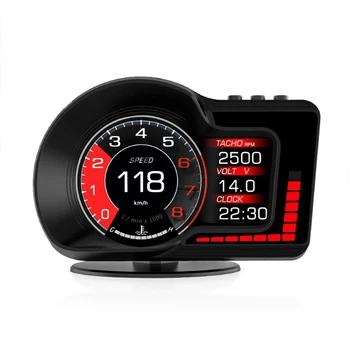 Головной дисплей F15 Автоматический дисплей HD GPS HUD Автомобильный тахометр Цифровой спидометр головной дисплей автомобиля Черный ABS Универсальный