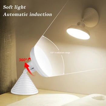 Интеллектуальный настенный светильник с ощущением человеческого тела, светодиодный маленький ночник с управлением, Зарядка через USB, Светящийся коридор, прикроватная тумбочка для спальни
