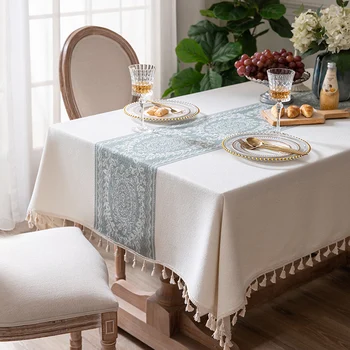 Скатерть из хлопка и льна, маленький и свежий простой стол в скандинавском стиле, скатерть для обеденного стола, скатерть для чайного стола