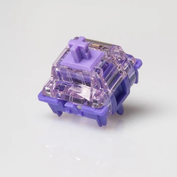 Линейный переключатель GATERON Purple Jade с 5 контактами, Прецизионные Смазанные Рабочие 40gf 3,6 мм с конденсатором для механической клавиатуры