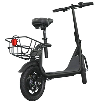 Европейский инвентарь 500 Вт складной двухколесный скутер для взрослых, электрический мотоцикл для взрослых с сиденьем