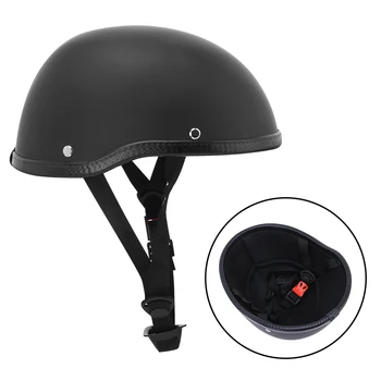 Матовый черный мотоциклетный классический шлем Falf Face Шлем ABS в виде ракушки для мужчин и женщин