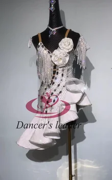 Профессиональный костюм для латиноамериканских танцев, Индивидуальная Нерегулярная юбка, Чача Танго для взрослых, Стандартный профессиональный костюм для сцены