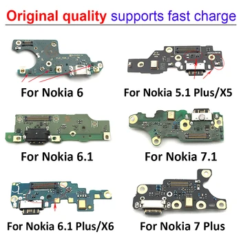 Новый Для NOKIA X6 6,1 Plus USB Power Charge Порт Зарядки док-станция Разъем Micro Board Гибкий Кабель Для Nokia 6 6,1 5,1 7 Plus X5 7,1