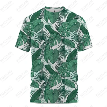 2023 Новая Мужская футболка Размера Плюс с коротким рукавом, Свободный Топ, Повседневная Мода, Harajuku, 3D печать, Гавайский Пуловер, Топ с коротким рукавом