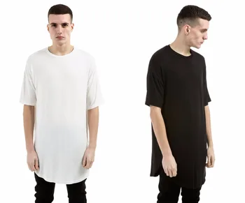Мужская уличная одежда с дуговым подолом, Модная Унисекс, черно-белая хлопковая футболка с ласточкиным хвостом, футболка в стиле хип-хоп