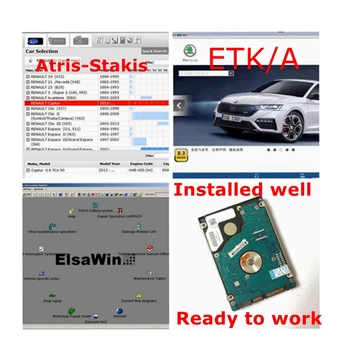 Поддержка онлайн-обновления 2023 ET/K 8.3 V/A/ G Car ElsaWin 6.0 2016 Atris-Stakis Vivid Workshop Data 2018,01v Установка на жесткий диск емкостью 500 ГБ