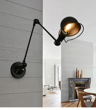 Светодиодный настенный светильник в скандинавском американском стиле, телескопическое коромысло, простая Индивидуальность, Креативная прикроватная лампа для гостиной и Спальни