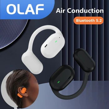 Olaf Air Conduction Беспроводные Bluetooth наушники с открытым ухом Спортивные Hi-Fi беспроводные наушники Bluetooth 5.2 Гарнитура с микрофоном