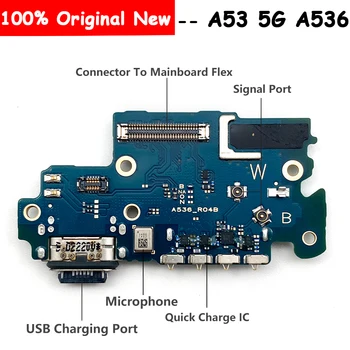 10 шт./лот, Оригинальное USB-зарядное устройство, разъем для подключения док-станции, зарядная плата, гибкий кабель для Samsung Galaxy A53 5G A536