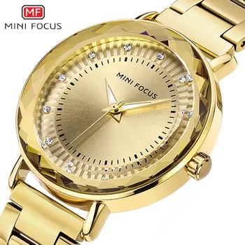 Модные Золотые часы MINI FOCUS, Женские Кварцевые часы, Женские Наручные часы Лучшего бренда Класса Люкс, Часы для девочек, Relogio Feminino