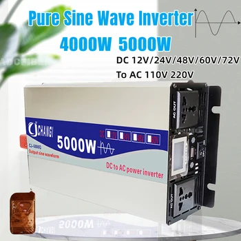 Чистый Синусоидальный инвертор постоянного тока 12 В 24 В в переменный 220 В 110 В 4000 Вт 5000 Вт Инверторный преобразователь частоты напряжения Солнечный инвертор с USB